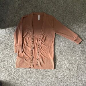 Women's Tan Cardigan Sweater